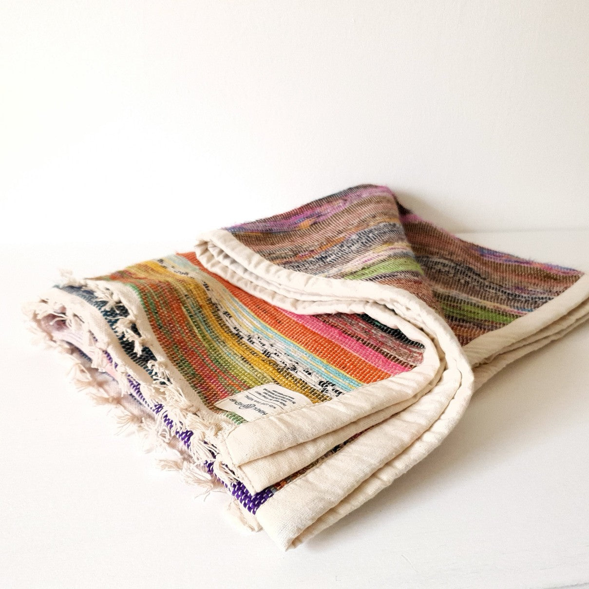 Yoga mat made from recycled sari