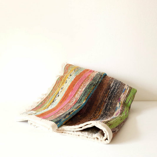 Yoga mat made from recycled sari