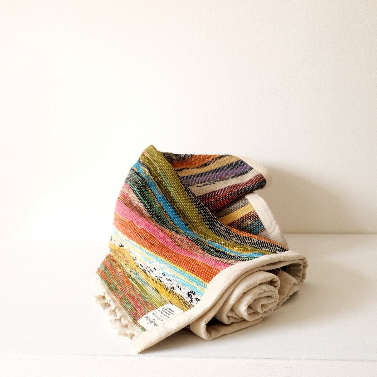 Yoga mat made from recycled sari