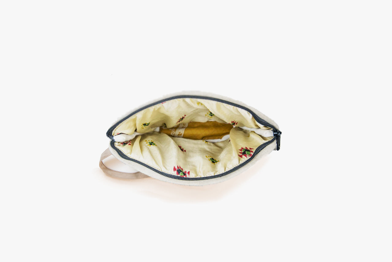Handtasche CHEKKA Bag aus wildem Hanf und Recycle-Sari-farbe