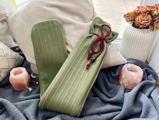 XXL Wärmflasche | Bio Vegane Wärmewurst VELIWU | 80cm 2,5L-olive-geschenk