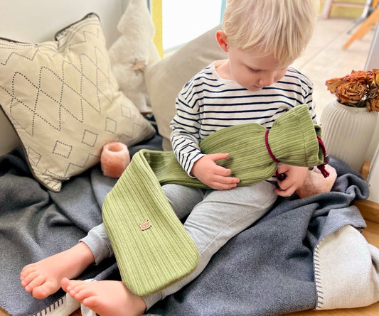 XXL Wärmflasche | Bio Vegane Wärmewurst VELIWU | 80cm 2,5L-olive